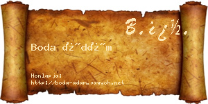 Boda Ádám névjegykártya