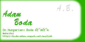 adam boda business card